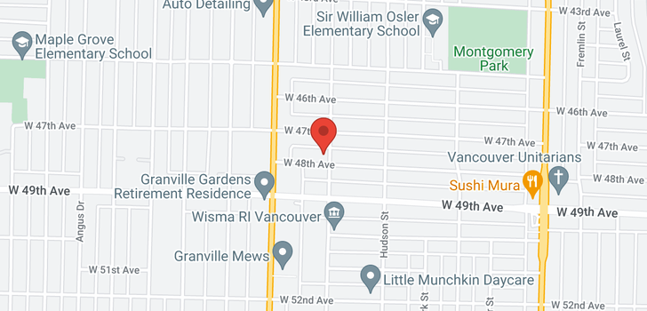 map of 1407 W 48TH AVENUE